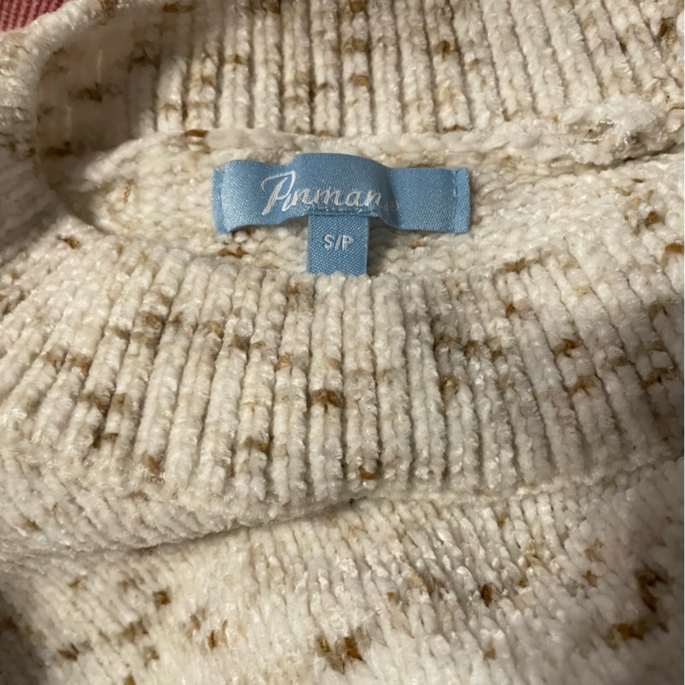Penman Super Soft Speckled Cream and Tan Sweater Size S - Picture 4 of 6